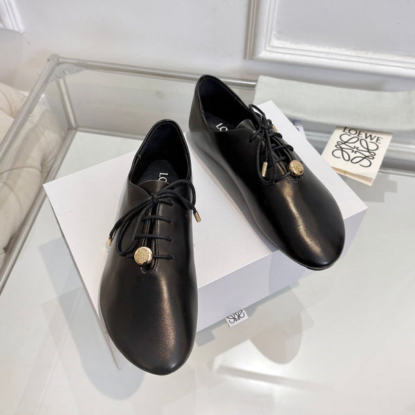 LW Pebble Lace-Up Shoes Black Nappa Sheepskin 984751