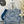 CD Book Tote With Strap Toile de Jouy Floral Garden Embroidery Blue Canvas 164670