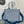 CD Book Tote With Strap Toile de Jouy Floral Garden Embroidery Blue Canvas 164670