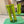 BLC Cagole Knee-High Boots 9.5cm Neon Green Leather 985499