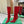 BLC Cagole Knee-High Boots 9.5cm Red Leather 985492