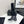 CC Mid-Calf Sock Boots Black Leather Stretch Knit 985656