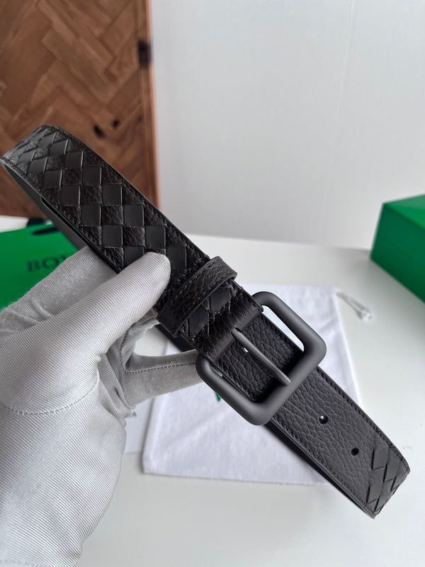 BV Intrecciato Belt 3.5CM Woven Leather 216755