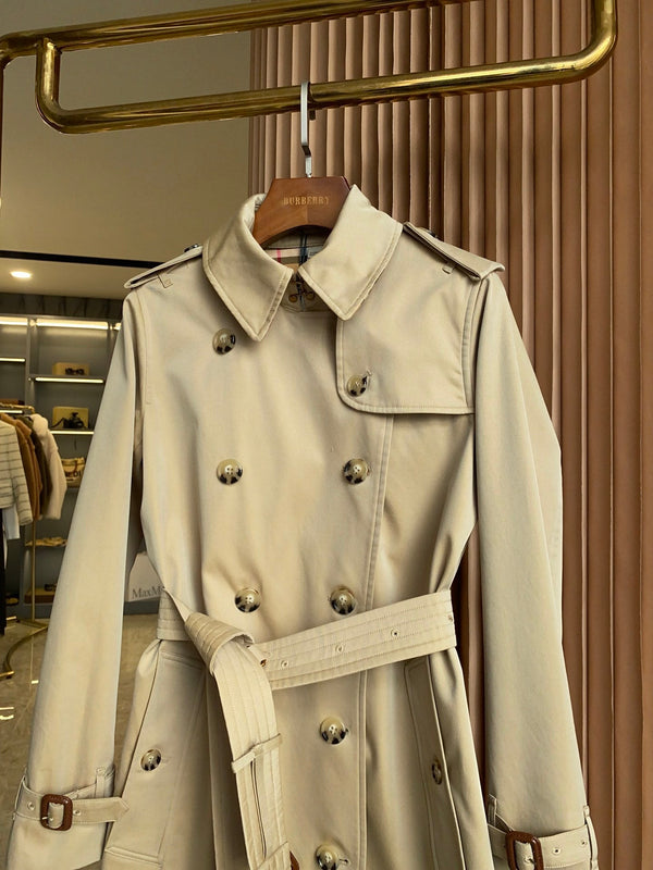 BRR Heritage Short Trench Coat Beige Gabardine 427305