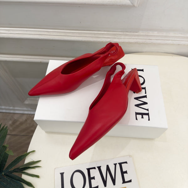 LW 26S Origami Slingback Pumps 4.5cm Red Leather 111584