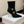 BM 26S Pointed-Toe Boots 10.5cm Gold Logo Buttons Black Suede & Embossed Leather 111354