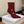 BM 26S Pointed-Toe Boots 10.5cm Gold Logo Buttons Burgundy Suede & Embossed Leather 111352