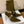 BM 26S Pointed-Toe Boots 10.5cm Gold Logo Buttons Dark Olive Green Suede & Embossed Leather 111351