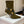 BM 26S Pointed-Toe Boots 10.5cm Gold Logo Buttons Dark Olive Green Suede & Embossed Leather 111351