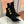 BM 26S Open-Toe Ankle Boots 9.5cm Gold Buttons Stiletto Black Suede 111324