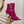 BM 26S Open-Toe Ankle Boots 9.5cm Gold Buttons Stiletto Hot Pink Suede 111321