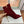 BM 26S Open-Toe Ankle Boots 9.5cm Gold Buttons Stiletto Burgundy Suede 111319
