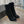 BM 26S Moneta Monogram Lace-Up Boots Peep-Toe Black Knit 111315