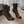 BM 26S Moneta Monogram Lace-Up Boots Peep-Toe Coffe Knit 111312