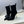 YSL 26S Bow Ankle Boots Pointed-Toe 10.5cm Black Satin 118794