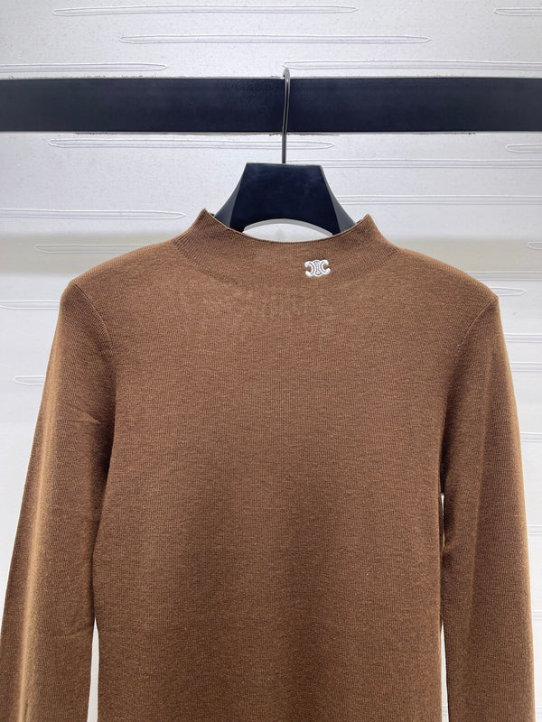 CE 26S Mock-Neck Sweater Triomphe Logo Wool 430335