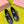 Miu 26S Mary Jane Ballerina Flats Buckle Black Blue Cowhide 137195