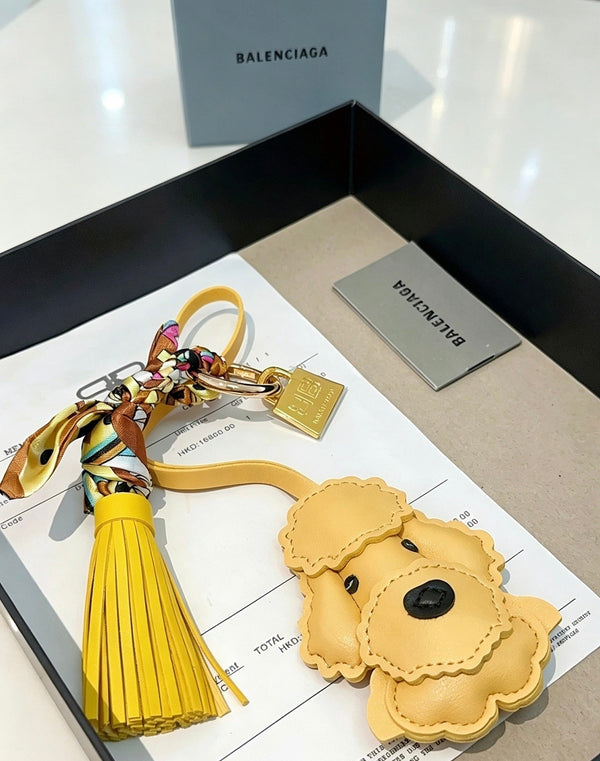 Balenciaga Yellow Leather Poodle-shaped Charm