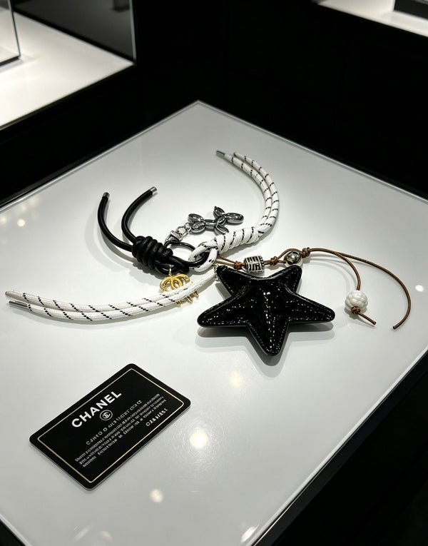 CC Bag Charm With Black Star