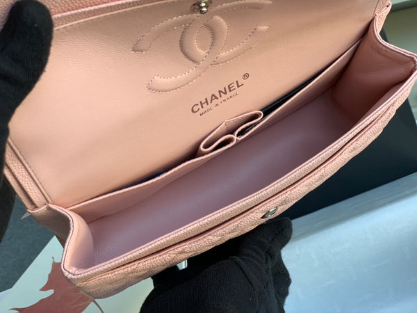 flap bag medium 25 pink caviar shw