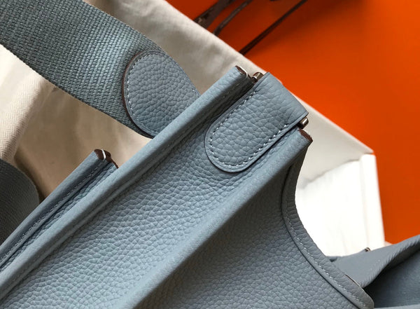 HM EVELYNE BAG 28 SAPPHIRE TOGO