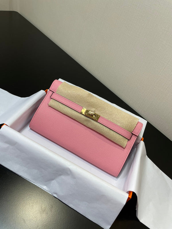 kelly woc 20.5 pink epsom gold hardware