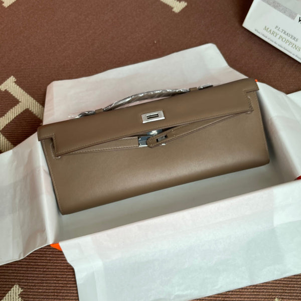 HM Kelly Cut 31cm Brown Swift Leather Shw