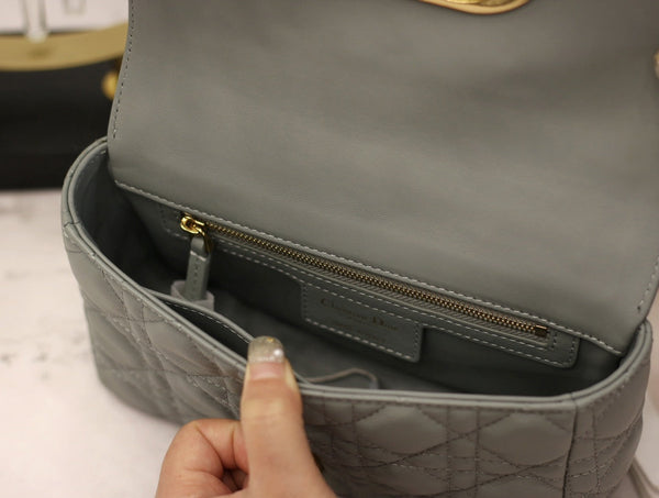 CARO MINI BAG 20 IN LIGHT BLUE CALFSKIN