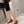 CHLOÉ WOODY WEDGE IN BEIGE DENIM WITH BLACK LOGO