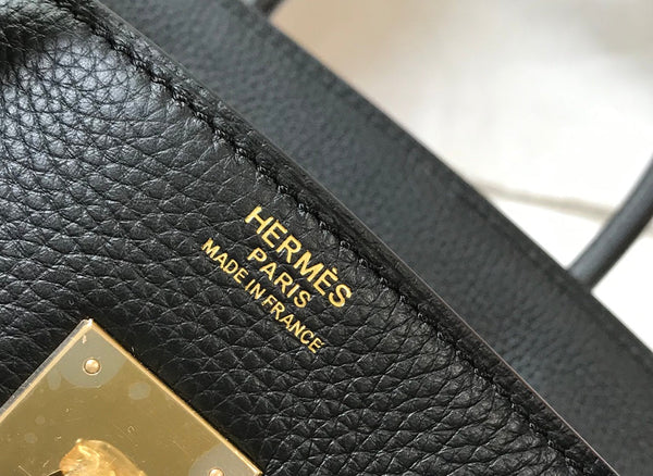 HM BIRKIN 35CM BAG BLACK TOGO GOLD HARDWARE