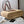 LOE SQUARE BASKET BAG 28 IN NATURAL RAFFIA AND CHOCOLATE BROWN CALFSKIN