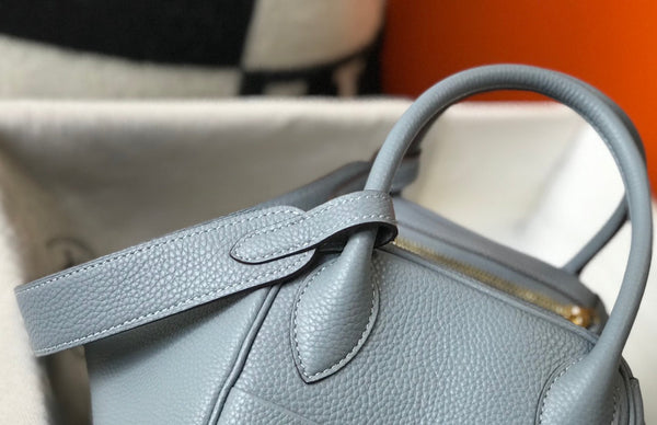 HM LINDY 30 BAG TEMPERED GRAY TAURILLON CLEMENCE LEATHER