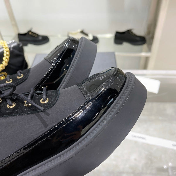 CC Sneaker 45mm Black Wrinkled Lambskin And Cowhide