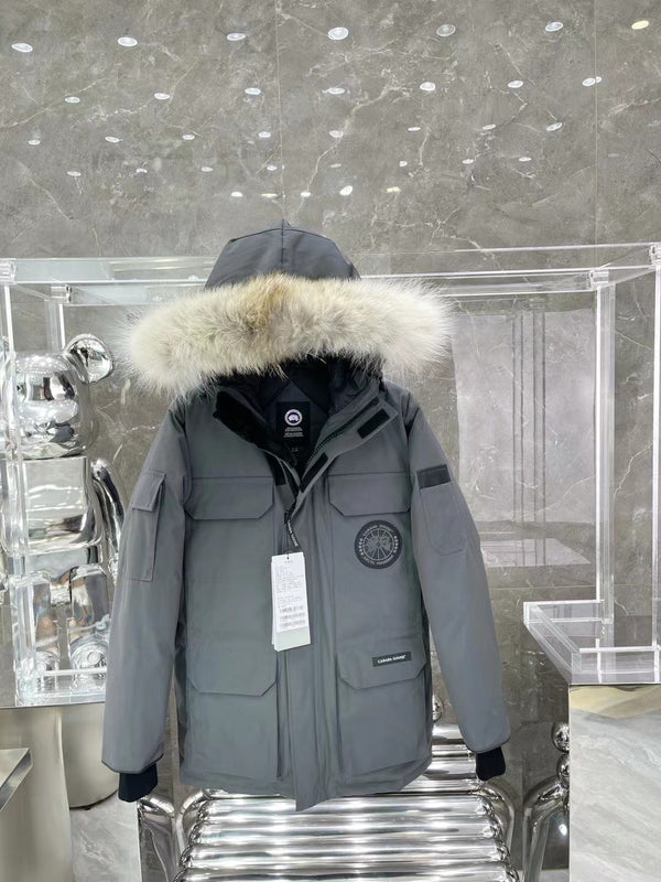 C. Goose Bomber Jacket Grey Polyester 0030