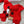 CE Hat Scarf Gloves Set Red Knit Fur 475093