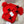 CE Hat Scarf Gloves Set Red Knit Fur 475093