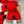 CE Hat Scarf Gloves Set Red Knit Fur 475093