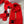 CE Hat Scarf Gloves Set Red Knit Fur 475093