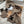 CE Hat Scarf Gloves Set Khaki Knit Fur 475088