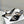 Manolo Flats Mules Crystal Black Silk Satin 327467