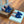Summer Charms Sandals Mule Blue Crocodile Pattern Pink Lambskin