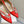 Manolo Wheat Ear Rhinestone High Heels Pumps Red Silk Fabric 327448