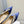 Manolo Wheat Ear Rhinestone High Heels Pumps Navy Blue Silk Fabric 327449