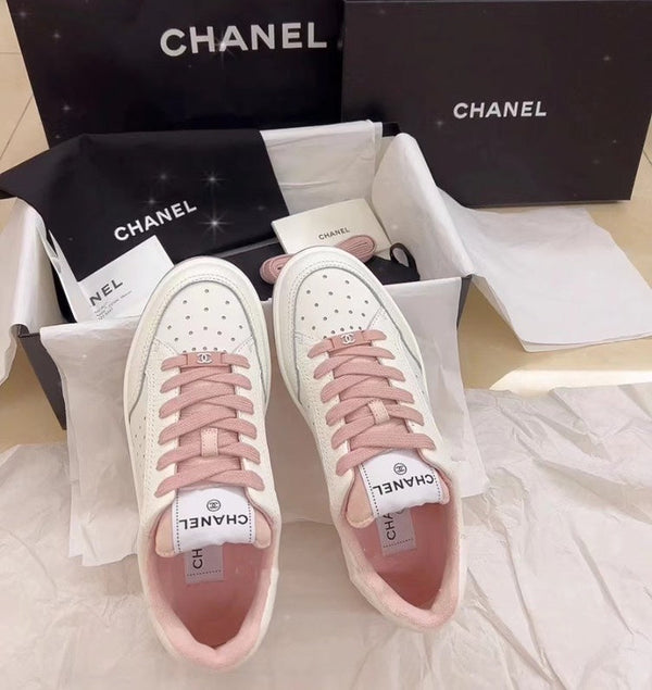 CC 22A Sneaker Pink White Calfskin & Rubber 413921