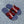 HM IZMIR CROCODILE MOTIF SANDAL INDIGO AND BRICK CALFSKIN
