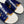 HM IZMIR CROCODILE MOTIF SANDAL NAVY AND WHITE CALFSKIN