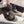 CC 25C Three Strap Sandal Mule High Heel Black Sheepskin 213348