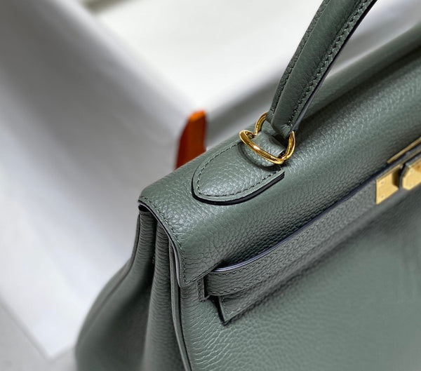 HM KELLY 32CM BAG IN PINE TOGO GOLD HARDWARE