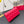CARO SLIM POUCH 21 BAG IN CHERRY RED CALFSKIN