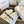 CD Dway Slide Black White Wool Fleece Lining And Canvas Fabric